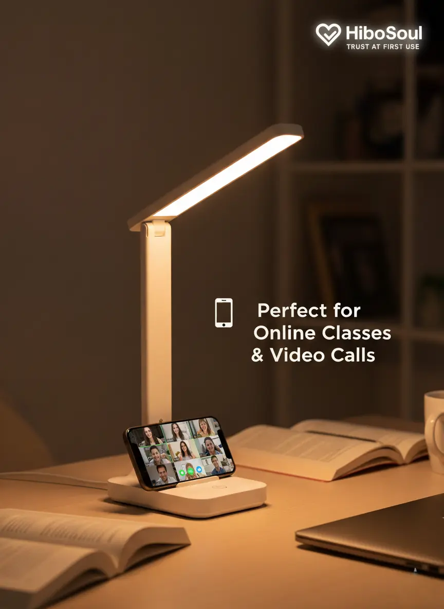 HiboSoul TaskFlow lamp with built-in mobile phone holder for online classes